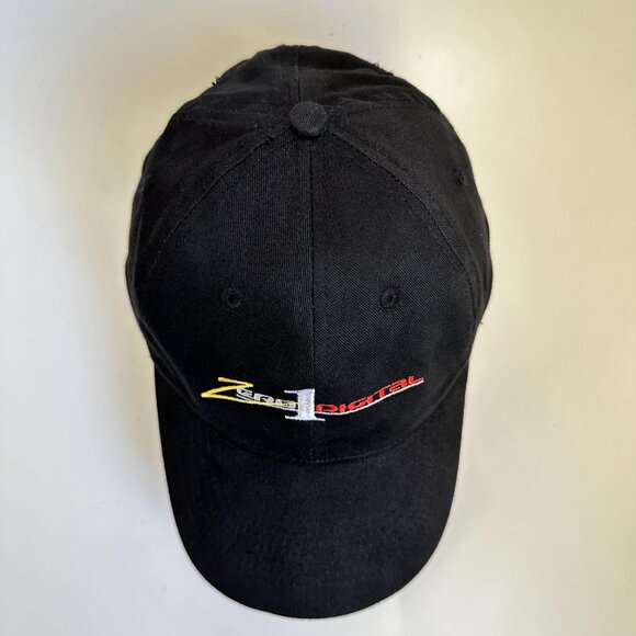 Zero 1 Digital Dad Cap AMC Deluxe Headwear Adjustable Strap Back Black Hat - Picture 3 of 9
